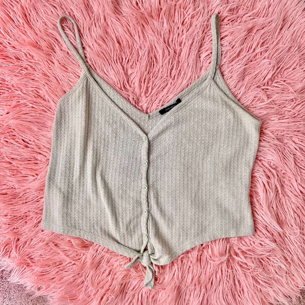 Forever 21 Light Blue Crop Tank Top